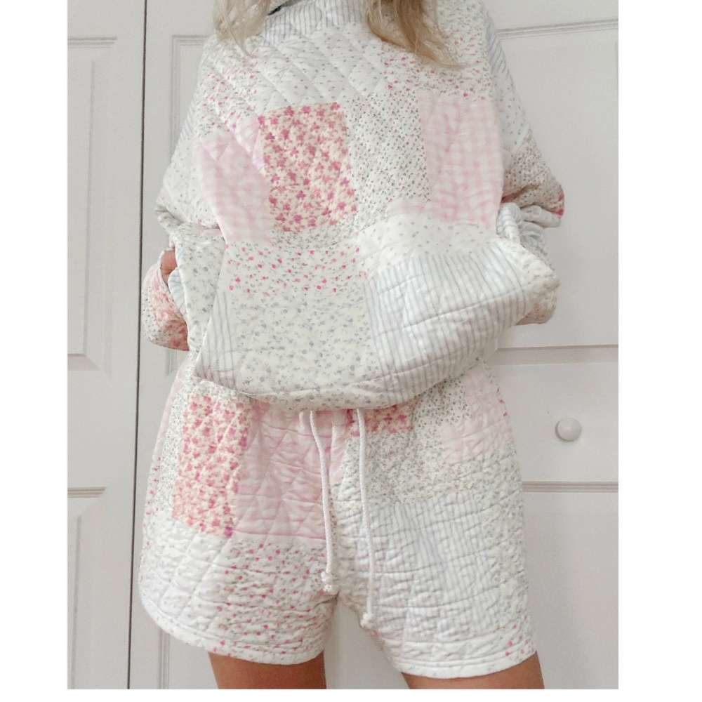 Sun-kissed Coconut “ Penny “ Sun-kissed Coconut Quilted Shorts S1 - Picture 4 of 8